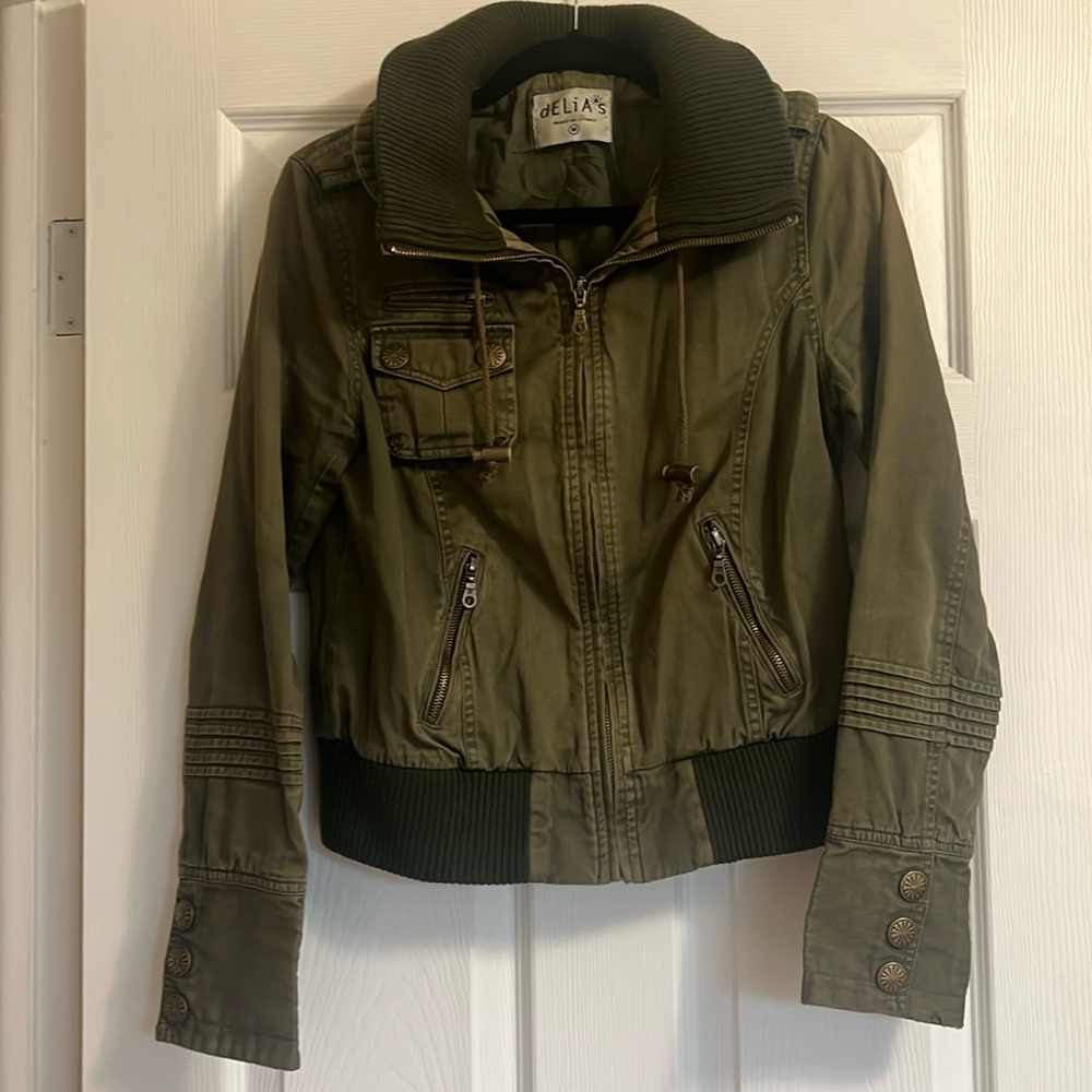 dELiA*s Forest Green Women’s Bomber Jacket